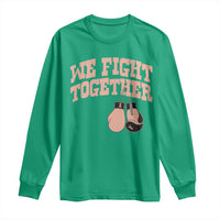 Endometrial Cancer Warrior Long Sleeve Shirt We Fight Together Boxing Gift