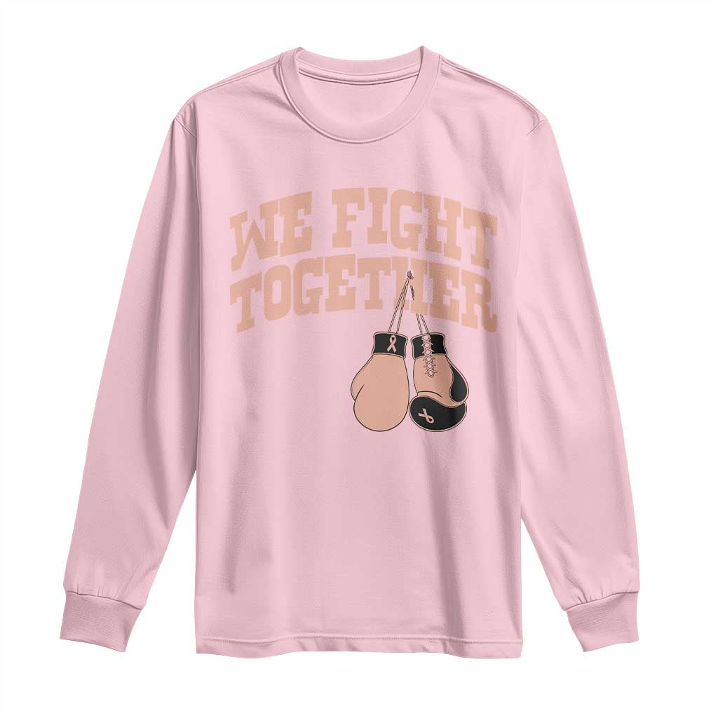 Endometrial Cancer Warrior Long Sleeve Shirt We Fight Together Boxing Gift