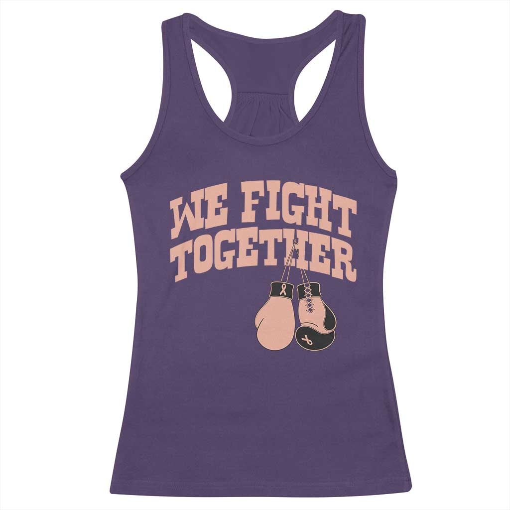 Endometrial Cancer Warrior Racerback Tank Top We Fight Together Boxing Gift