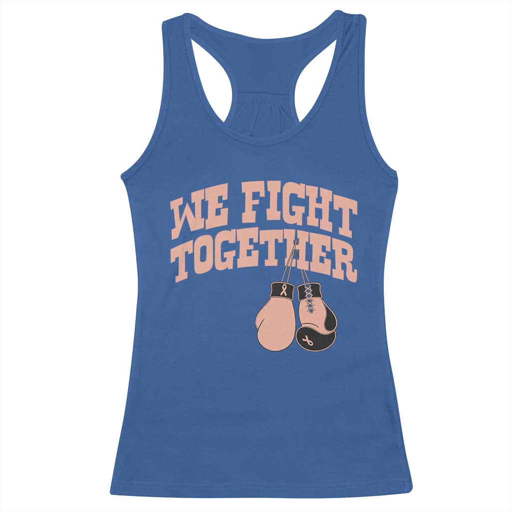 Endometrial Cancer Warrior Racerback Tank Top We Fight Together Boxing Gift