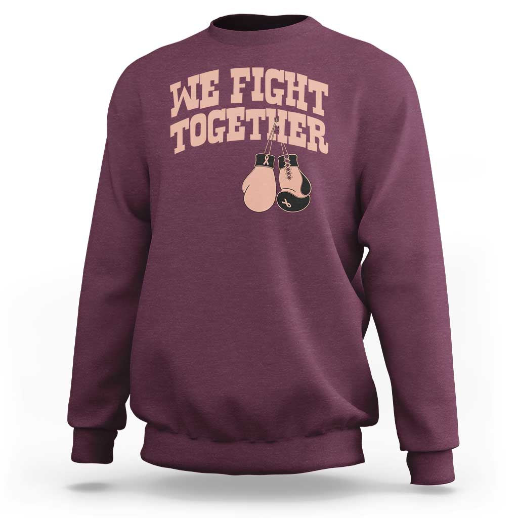 Endometrial Cancer Warrior Sweatshirt We Fight Together Boxing Gift