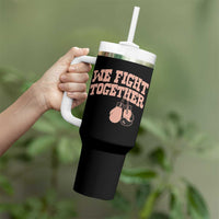 Endometrial Cancer Warrior Tumbler With Handle We Fight Together Boxing Gift