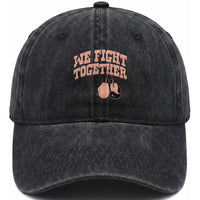 Endometrial Cancer Warrior Washed Cotton Baseball Cap We Fight Together Boxing Gift