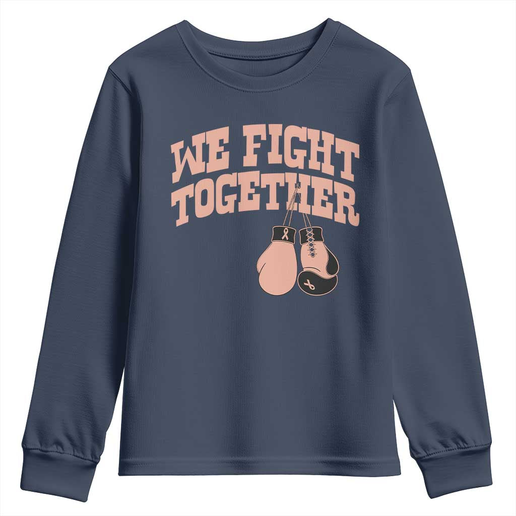 Endometrial Cancer Warrior Youth Sweatshirt We Fight Together Boxing Gift