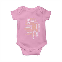 Endometrial Cancer Awareness Baby Onesie Warrior Survivor Peach Ribbon