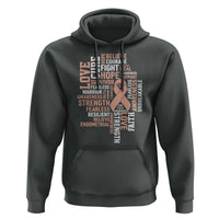 Endometrial Cancer Awareness Hoodie Warrior Survivor Peach Ribbon