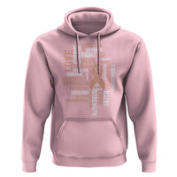 Endometrial Cancer Awareness Hoodie Warrior Survivor Peach Ribbon