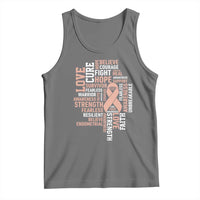 Endometrial Cancer Awareness Tank Top Warrior Survivor Peach Ribbon