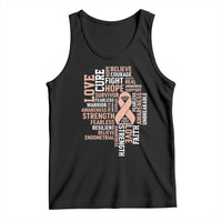 Endometrial Cancer Awareness Tank Top Warrior Survivor Peach Ribbon