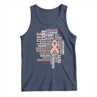 Endometrial Cancer Awareness Tank Top Warrior Survivor Peach Ribbon