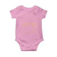 Endometrial Cancer Awareness Baby Onesie Support Squad Ribbon Warrior