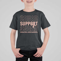 Endometrial Cancer Awareness T Shirt For Kid Support Squad Ribbon Warrior
