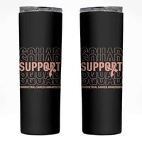 Endometrial Cancer Awareness Skinny Tumbler Support Squad Ribbon Warrior