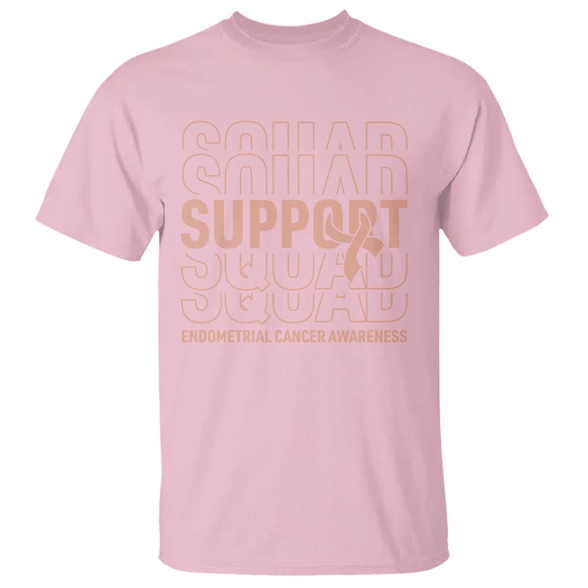 Endometrial Cancer Awareness T Shirt Support Squad Ribbon Warrior