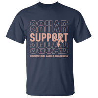 Endometrial Cancer Awareness T Shirt Support Squad Ribbon Warrior