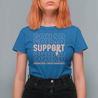 Endometrial Cancer Awareness T Shirt For Women Support Squad Ribbon Warrior