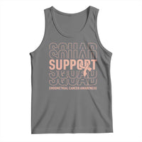 Endometrial Cancer Awareness Tank Top Support Squad Ribbon Warrior