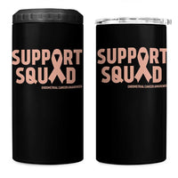 Endometrial Cancer Awareness 4 in 1 Can Cooler Tumbler Support Squad Warrior Gift