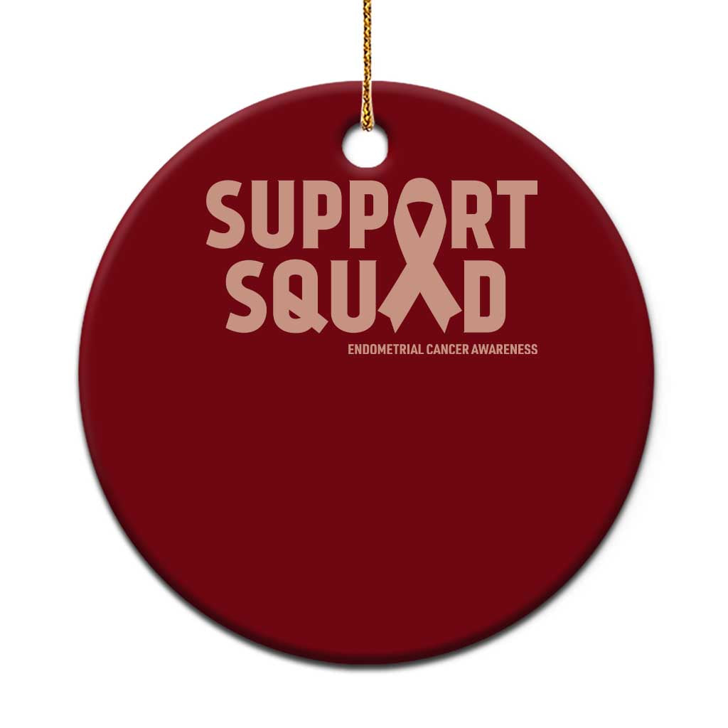 Endometrial Cancer Awareness Ceramic Ornament Support Squad Warrior Gift