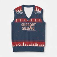 Endometrial Cancer Awareness V-Neck Knit Sweater Vest Support Squad Warrior Gift