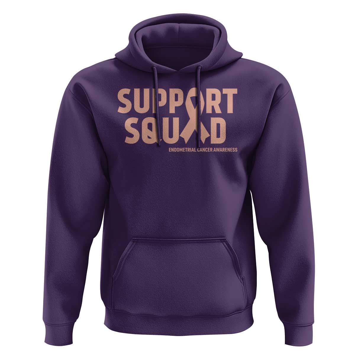 Endometrial Cancer Awareness Hoodie Support Squad Warrior Gift