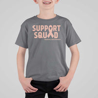 Endometrial Cancer Awareness T Shirt For Kid Support Squad Warrior Gift