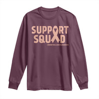Endometrial Cancer Awareness Long Sleeve Shirt Support Squad Warrior Gift