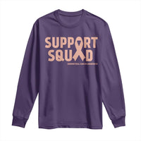 Endometrial Cancer Awareness Long Sleeve Shirt Support Squad Warrior Gift