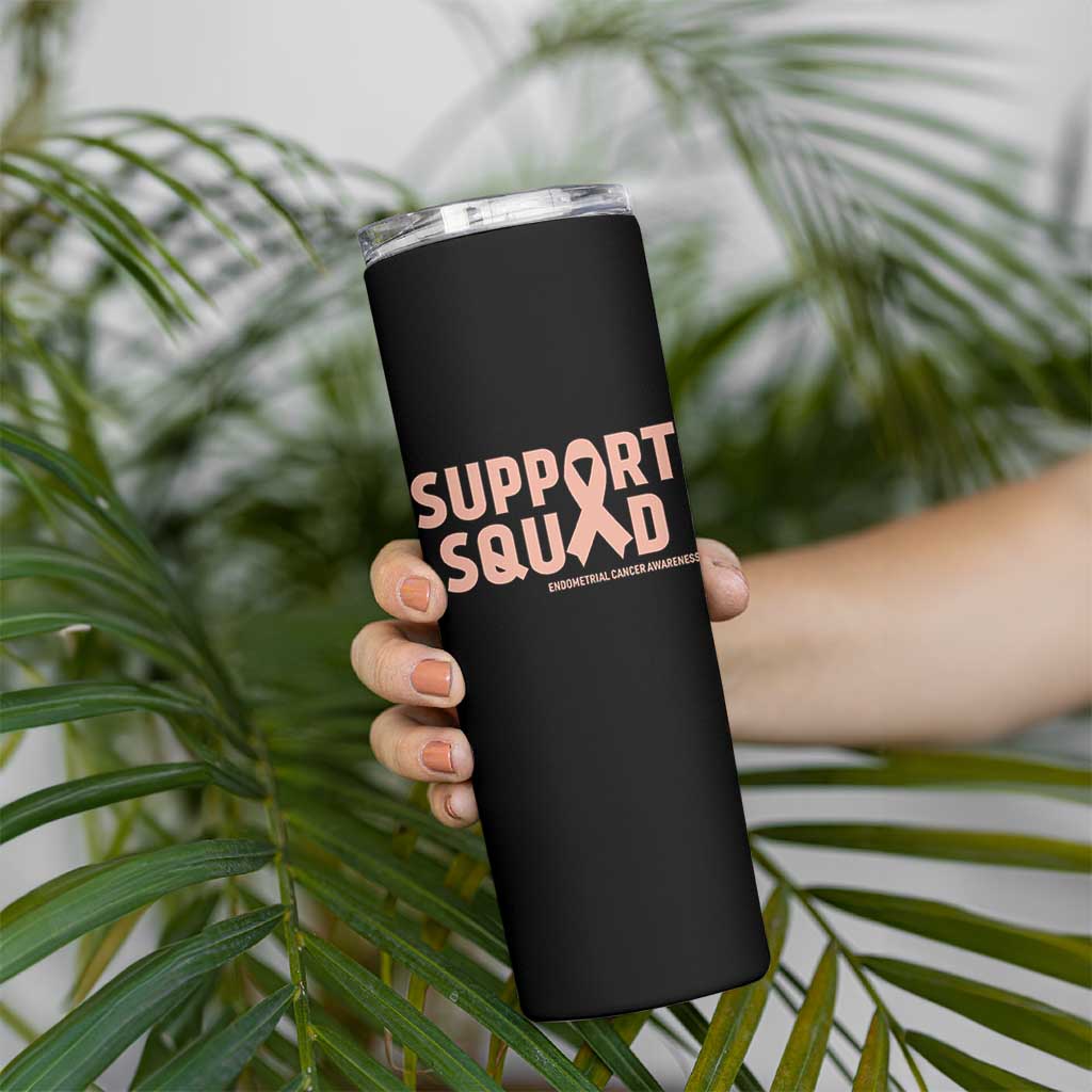 Endometrial Cancer Awareness Skinny Tumbler Support Squad Warrior Gift