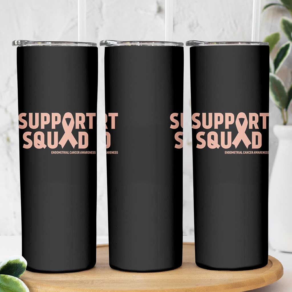 Endometrial Cancer Awareness Skinny Tumbler Support Squad Warrior Gift