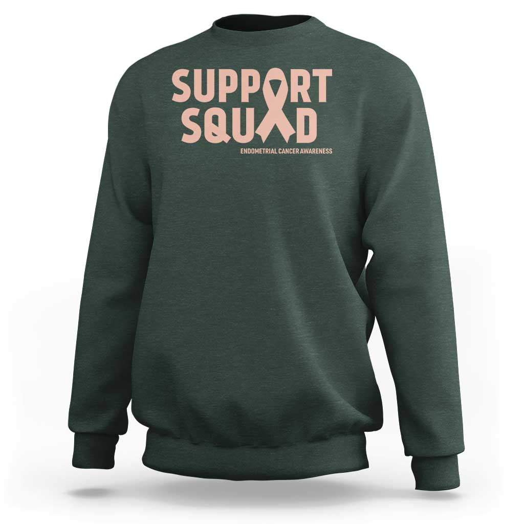 Endometrial Cancer Awareness Sweatshirt Support Squad Warrior Gift
