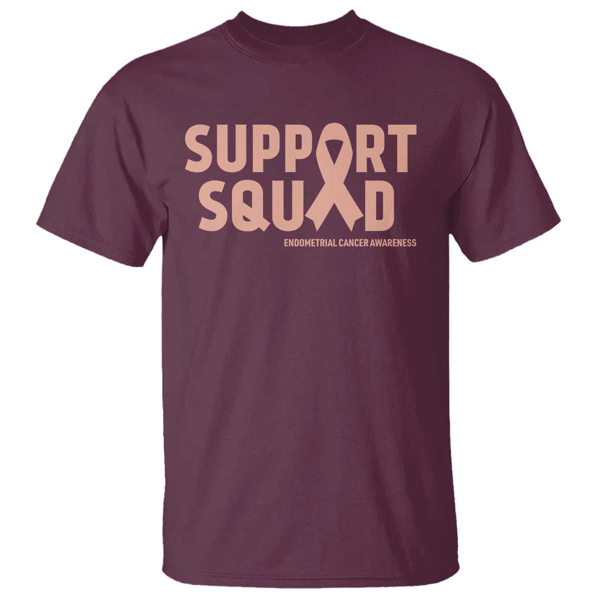 Endometrial Cancer Awareness T Shirt Support Squad Warrior Gift