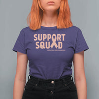 Endometrial Cancer Awareness T Shirt For Women Support Squad Warrior Gift
