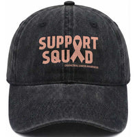 Endometrial Cancer Awareness Washed Cotton Baseball Cap Support Squad Warrior Gift