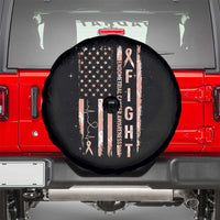 American Flag Endometrial Cancer Spare Tire Cover Fight Together Peach Ribbon Support Squad