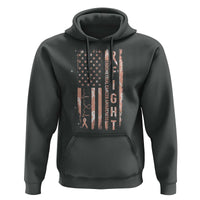American Flag Endometrial Cancer Hoodie Fight Together Peach Ribbon Support Squad