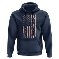 American Flag Endometrial Cancer Hoodie Fight Together Peach Ribbon Support Squad