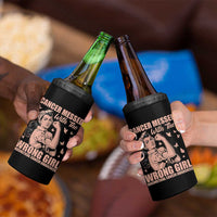 Strong Girl Endometrial Cancer 4 in 1 Can Cooler Tumbler Cancer Messed With The Wrong Girl