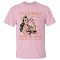 Strong Girl Endometrial Cancer T Shirt Cancer Messed With The Wrong Girl
