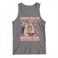 Strong Girl Endometrial Cancer Tank Top Cancer Messed With The Wrong Girl