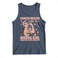 Strong Girl Endometrial Cancer Tank Top Cancer Messed With The Wrong Girl