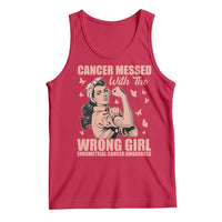 Strong Girl Endometrial Cancer Tank Top Cancer Messed With The Wrong Girl