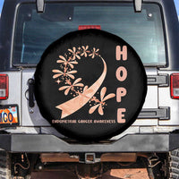 Peach Dragonfly Endometrial Cancer Spare Tire Cover Hope And Strength