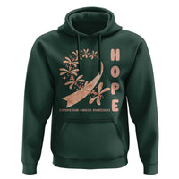 Peach Dragonfly Endometrial Cancer Hoodie Hope And Strength