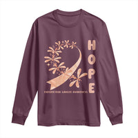 Peach Dragonfly Endometrial Cancer Long Sleeve Shirt Hope And Strength