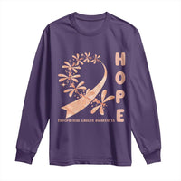 Peach Dragonfly Endometrial Cancer Long Sleeve Shirt Hope And Strength
