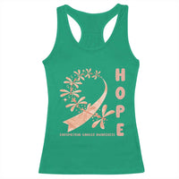 Peach Dragonfly Endometrial Cancer Racerback Tank Top Hope And Strength