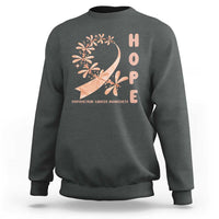 Peach Dragonfly Endometrial Cancer Sweatshirt Hope And Strength