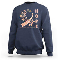 Peach Dragonfly Endometrial Cancer Sweatshirt Hope And Strength