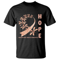 Peach Dragonfly Endometrial Cancer T Shirt Hope And Strength